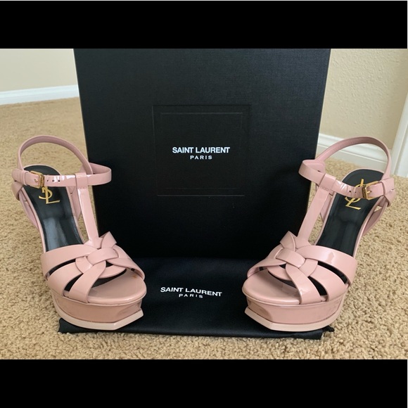 YSL TRIBUTE PLATFORM SANDALS IN PATENT LEATHER - Picture 2 of 7